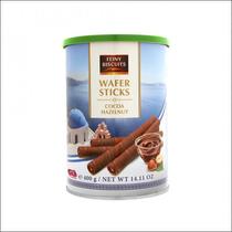 Canudo Wafer Sticks Dark Recheio Chocolate Com Avelã 400G