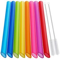 Canudos Boba reutilizáveis Pontas angulares Hiware, 8 unidades com pincéis Canudos Boba reutilizáveis Pontas angulares Hiware, 8 unidades com pincéis