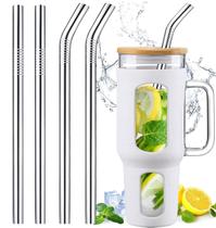 Canudos de aço inoxidável de 12,3 cm para Stanley 1.2L e Simple Modern