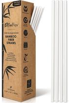 Canudos de fibra de bambu EcoPreps 25 cm 100% compostáveis 100 unidades Canudos de fibra de bambu EcoPreps 25 cm 100% compostáveis 100 unidades