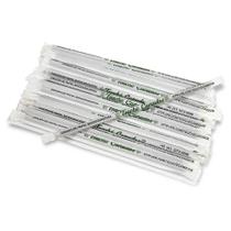 Canudos de Papel Biodegradaveis Embalados Individualmente Branco c/ 100