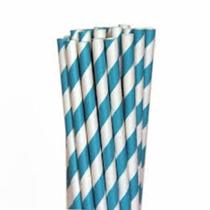 Canudos de Papel Biodegradável Coloridos