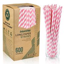 Canudos de papel descartáveis Chunspak 10,25 polegadas 600 ct