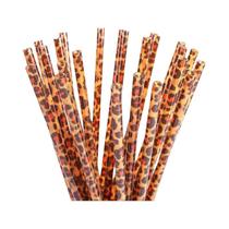 Canudos De Plástico Leopard 10/20 Peças, Rígidos E Reutilizáveis, 230mm De Comprimento Com Escova De Canudos De Plástico Leopard 10/20 Peças, Rígidos E Reutilizáveis, 230mm De Comprimento Com Escova De