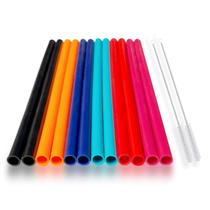 Canudos de silicone HT-INTL, copos ecológicos de 30 ml e 20 mL, 12 unidades