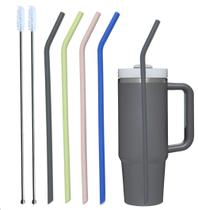 Canudos de silicone reutilizáveis de reposição de 14" para 1,2 L