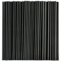 Canudos descartáveis de plástico, 300 unidades, pretos