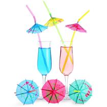 Canudos para beber guarda-sol, guarda-chuva, 300 peças, decoração de festa Luau Canudos para beber guarda-sol, guarda-chuva, 300 peças, decoração de festa Luau