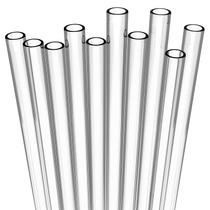 Canudos reutilizáveis Fiesta First 10 Long Clear com escova