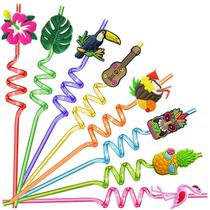 Canudos WHYMEO Hawaiian Luau 27 cm, pacote com 24 Canudos WHYMEO Hawaiian Luau 27 cm, pacote com 24