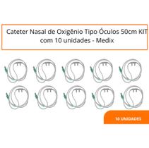 Canula Nasal de Oxigênio Tipo Óculos 50cm KIT com 10 unidades - Medix