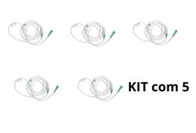 Cânula Nasal de Oxigênio Tipo Óculos com Extensor 2m kit com 5 unidades - Medix
