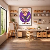 Canvas Picasso Cartoon Caricature 60x40cm Mold Branca Canvas Picasso Cartoon Caricature 60x40cm Mold Branca