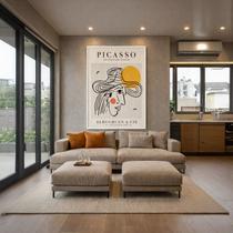 Canvas Picasso Les Dejeuner Dessins 90x60cm Mold Branca Canvas Picasso Les Dejeuner Dessins 90x60cm Mold Branca
