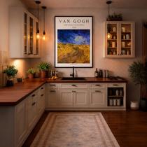 Canvas Van Gogh E Wheatfield With Crows 40x30cm Mold Branca Canvas Van Gogh E Wheatfield With Crows 40x30cm Mold Branca