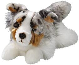 Cão pastor australiano deitado 11,5 polegadas, 30cm, brinquedo de pelúcia, brinquedo macio, animal de pelúcia 3477