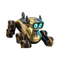 Cão Robô RC Com Controle Por Gestos, Brinquedo De Dança Musical Com 8 Rodas Para Crianças Meninos E