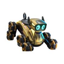 Cão Robô RC Com Controle Por Gestos, Brinquedo Transformável Com 8 Rodas, Música E Dança Para