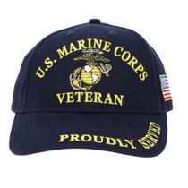 Cap Eagle Emblems Marines Veteran Blue Cap Eagle Emblems Marines Veteran Blue