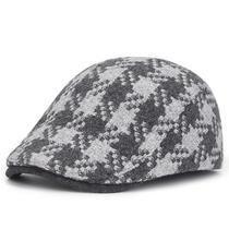 Cap Flat Houndstooth Gatsby Newsboy Wool Blend para homens