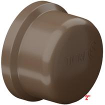 Cap Tampão Soldável PVC Marrom Para Tampar Canos E Tubos De Água Fria 2” Polegada 60mm Tigre