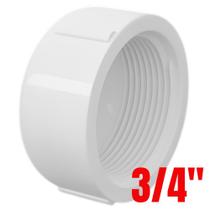 Cap Tampão Soldável Roscável PVC Branco Para Tampar Canos Tubos Água Fria 3/4” Polegada 25mm Tigre