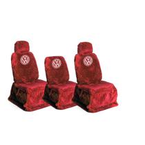 Capa 3 Bancos Individuais Pelúcia Chinil VW Constellation