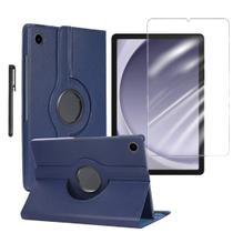 Capa 360 + caneta touch para Galaxy A9 8,7” + pelicula vidro Cor escolhida:Azul