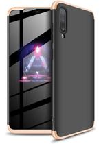 Capa 360 Fosca Anti Impacto Galaxy A01 - Preto Com Dourado Capa 360 Fosca Anti Impacto Galaxy A01 - Preto Com Dourado