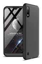 Capa 360 Fosca Anti Impacto Galaxy A01 - Preto Com Vermelho