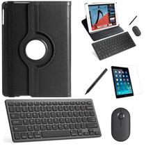 Capa 360 Preto Teclado, Mouse, Pel, Can Stylus iPad 7 10.2 Capa 360 Preto Teclado, Mouse, Pel, Can Stylus iPad 7 10.2
