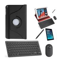 Capa 360 Preto Teclado, Mouse Pel, Stylus Galaxy Tab A7 T500