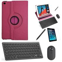 Capa 360 Rosa Teclado, Mouse, Pel, Can Stylus iPad 7 10.2 Capa 360 Rosa Teclado, Mouse, Pel, Can Stylus iPad 7 10.2