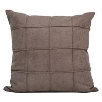 Capa 50x50 cm Nervuras com Tecido Boucle Marrom Capa 50x50 cm Nervuras com Tecido Boucle Marrom