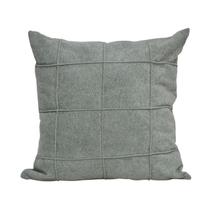 Capa 50x50 cm Nervuras Com Tecido Boucle Verde Água
