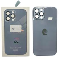 Capa 9D Fosco Proteção Câmera Compatível iP12 PRO Azul Vidro