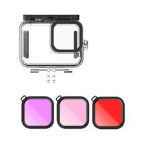 Capa À Prova d'Água Para GoPro, Capa Protetora Para Mergulho, Filtro De Lente, Acessório De Bastão