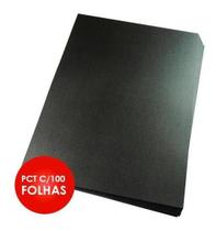 Capa A4 Preta para Encadernação de Relatórios e Projetos Pacote com 100 Peças
