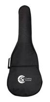 Capa Acolchoada Preta Para Violão Folk Custom Sound