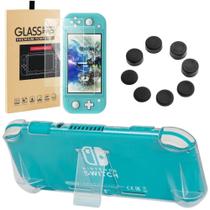 Capa Acrilica Nintendo Switch Lite+ Pelicula Vidro+ 8 Grips