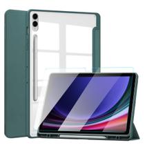 Capa Acrílico c/ Slot Caneta p/ Tab S9 Plus + Película - Verde Dark 12.4 (2023)