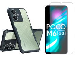 Capa Acrilico Compativel Com Xiaomi Poco M6 5G + Pelicula Hidrogel Capa Acrilico Compativel Com Xiaomi Poco M6 5G + Pelicula Hidrogel