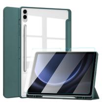 Capa Acrílico Slot Caneta p/ Galaxy Tab S9 Fe+ - Verde Dark