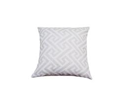 Capa Almofada 45 x 45 Tecido Jacquard Estampa Geométrica Cor Bege Nallu Decor