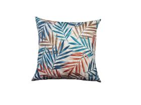 Capa Almofada 45 x 45 Tecido Veludo Estampa Folhas Cor Marrom - Nallu Decor