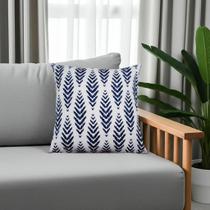 Capa Almofada 45x45 Estampado Cor Azul Nallu Decor Capa Almofada 45x45 Estampado Cor Azul Nallu Decor