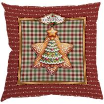 Capa Almofada 50x50 em Suede Nutcracker and Gingerbread C