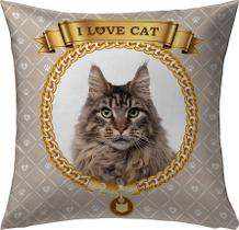 Capa Almofada 50x50 Gato Pet Cat F