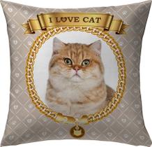 Capa Almofada 50x50 Gato Pet Cat O Capa Almofada 50x50 Gato Pet Cat O