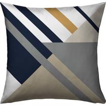 Capa Almofada 50x50 Geometric Leaves Blue E